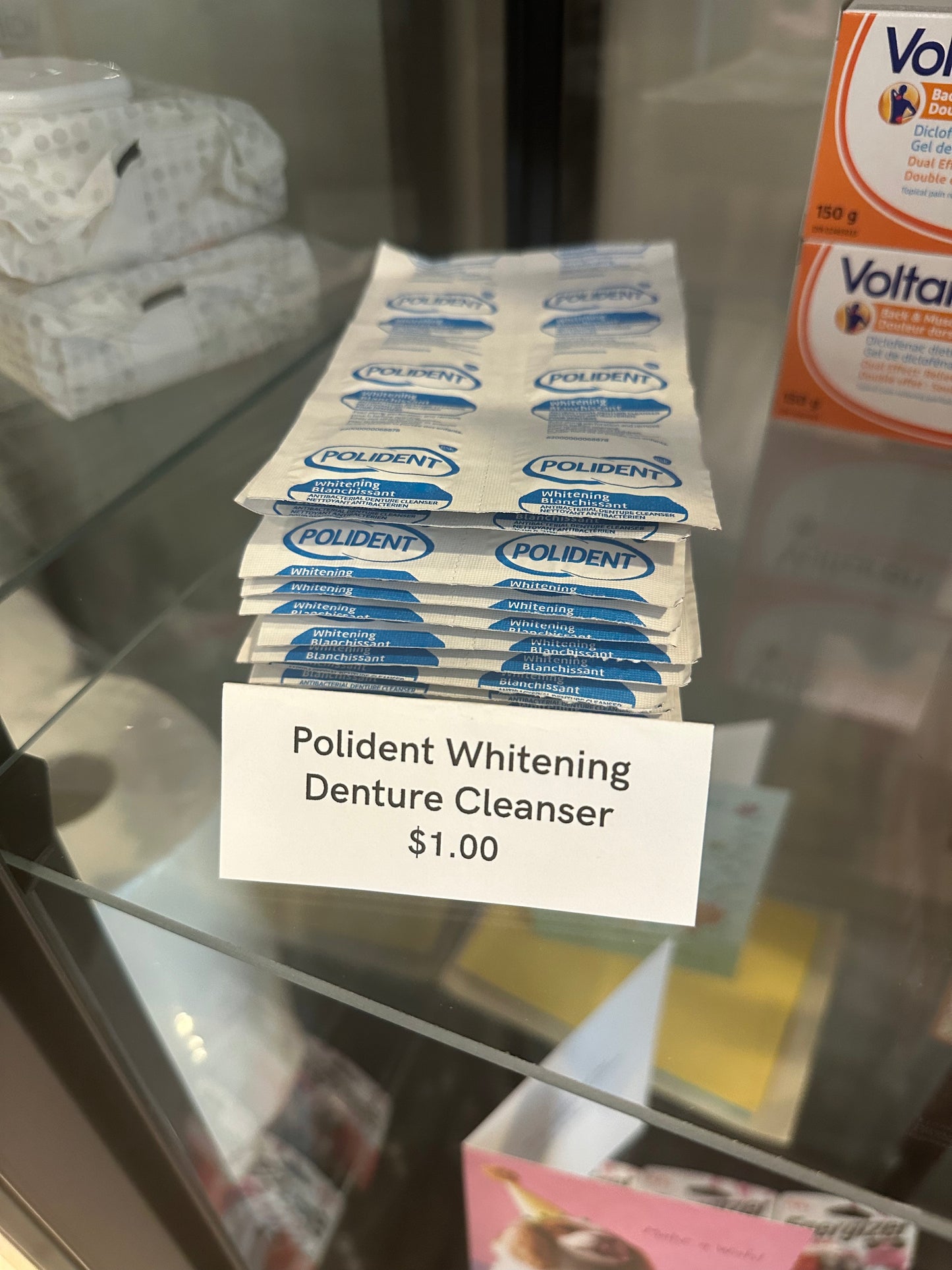 Polident denture cleanser